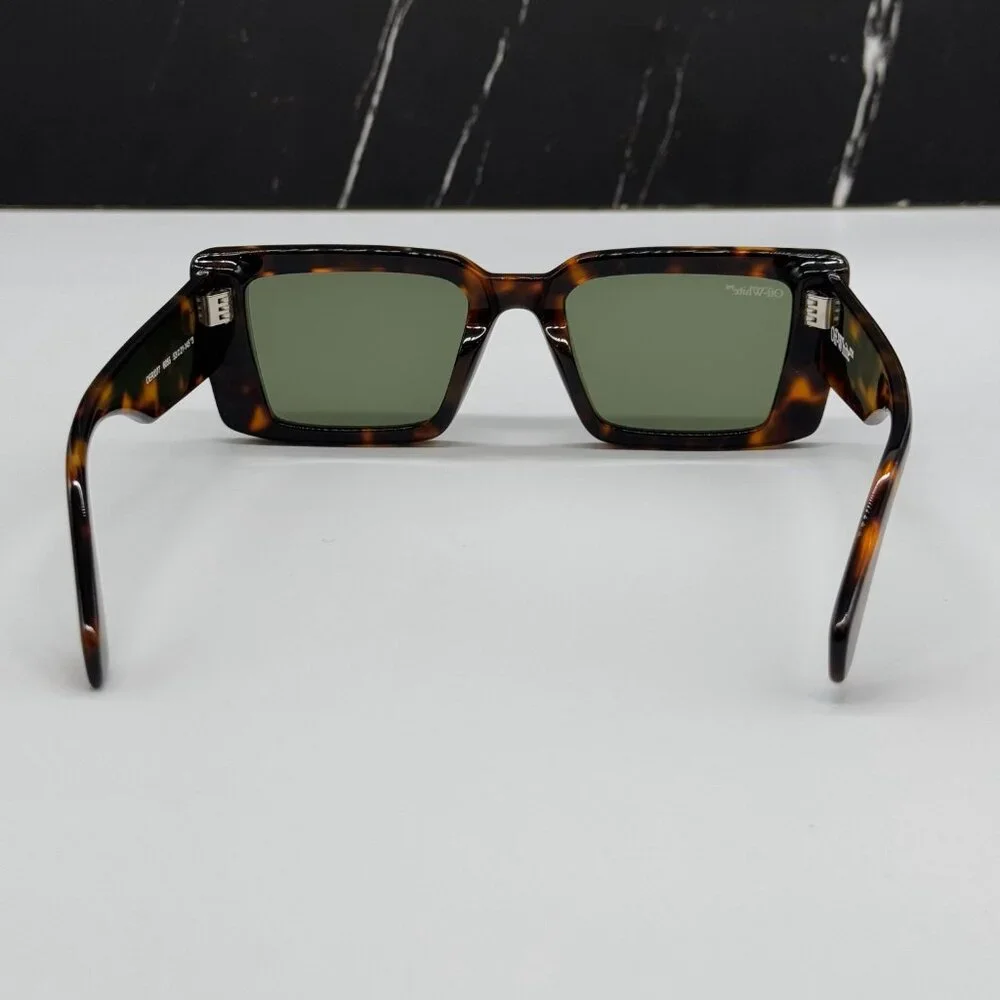 NEW OFF-WHITE SUNGLASSES, OFF-WHITE SAVANNAH HAVANA GREEN UNISEX EYEWEAR